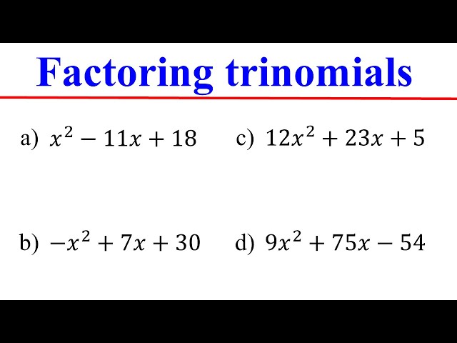 Factoring Quadratic Trinomials the EASY & FAST way  │ Algebra