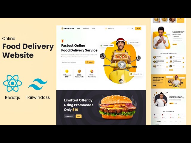 Responsive Website using React js and Tailwindcss