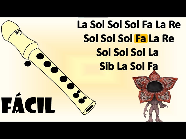 *_* 5 canciones de Stranger Things *_*  flauta dulce fácil, tutorial con animación, canción fácil