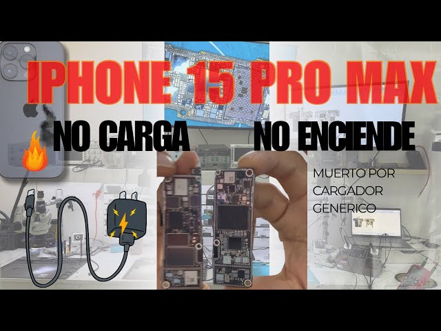 Mi iPhone 15ProMax no enciende, iPhone se apagó al usar cargador genérico lo dejó en cortocircuito