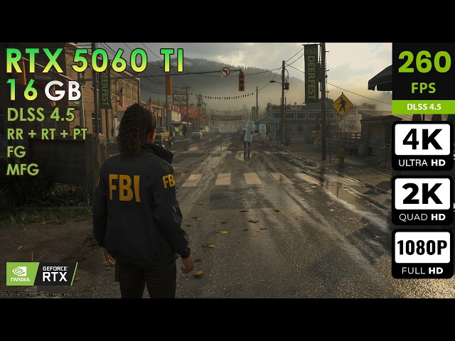 Alan Wake 2 | Max Settings | DLSS4.5 + PT + FG + MFG | RTX 5060 Ti 16GB | 4K, 2K, 1080p