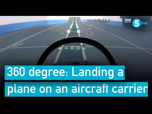 360 flight simulation on board the HMS Queen Elizabeth