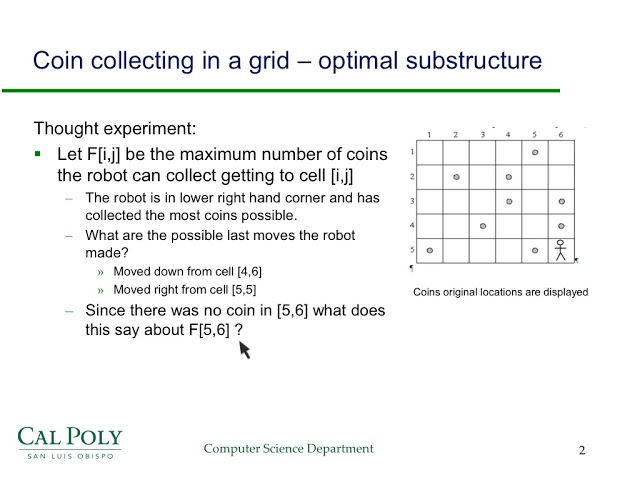 Dynamic Programming - one in a grid