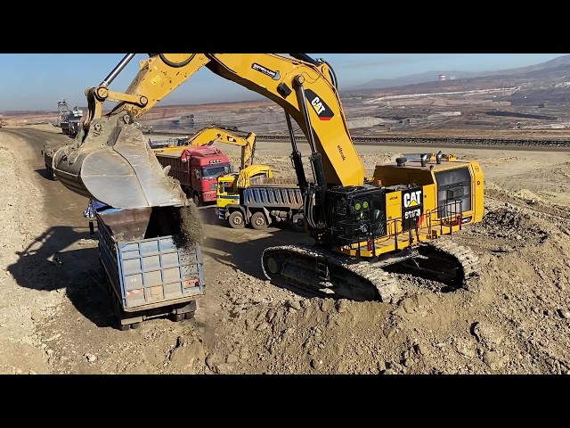Caterpillar 6015B & 385C Excavators Working Side by Side On The Mine - Sotiriadis Mining Works