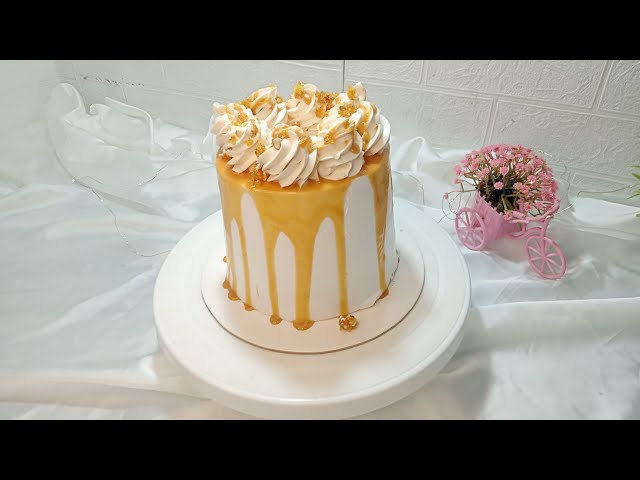 How to Make Salted Caramel Crunch Cake 🎂|Complete Step-by-Step Baking Tutorial for Beginners