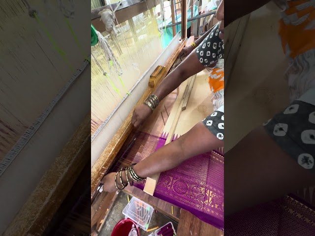 Kanchipuram silk saree making video #saree #handmade #skills #Kanchipuram