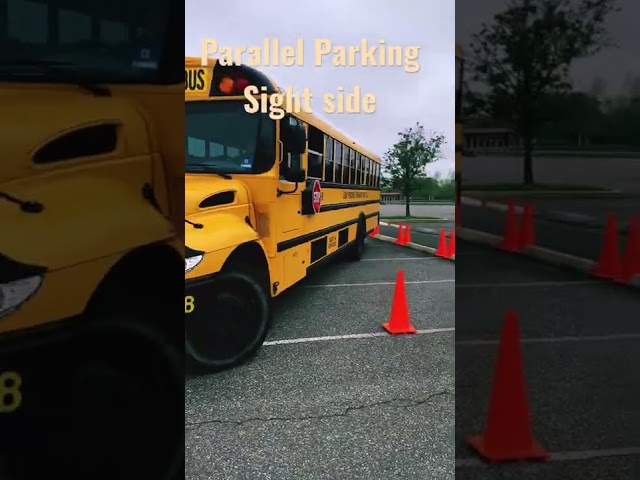 Parallel Parking Sight Side #shortsvideo #schoolbus