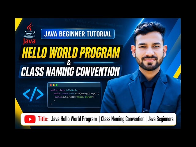 Hello word program | naming convention | first program | Java  beginner | fresher | government exam