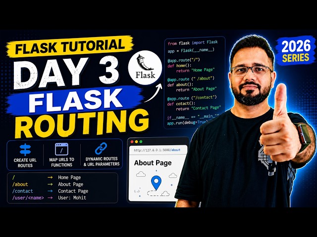 Flask Tutorial #3 - Routing | Create Routes & URL Mapping