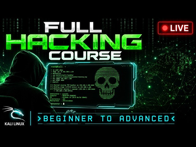 Full Hacking Course 2026 🔴 LIVE — Beginner se Advanced tak (Real Commands)