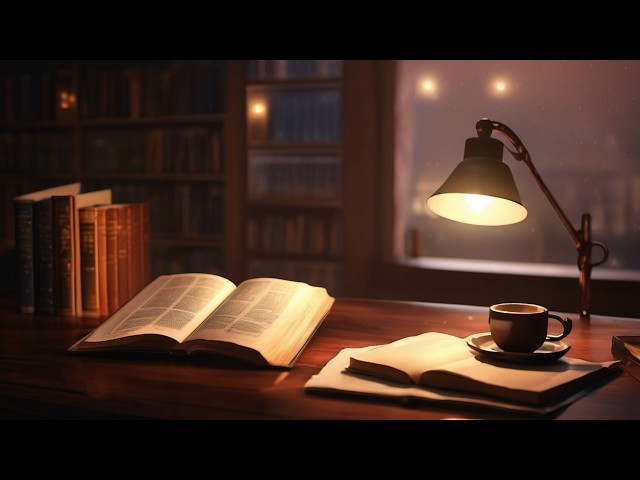 10 Minute Rainy Library Sleep | Deep Rest Soundscape