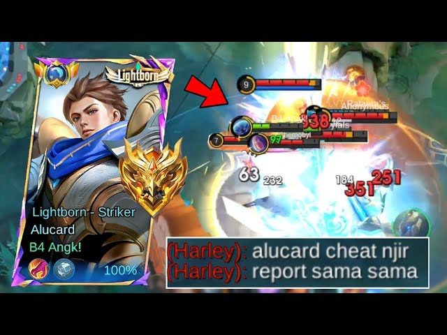 WOW REAKSI MUSUH LIHAT DAMAGE ALUCARD !! TERLALU SAKIT DI SANGKA PAKE CHEAT | MLBB