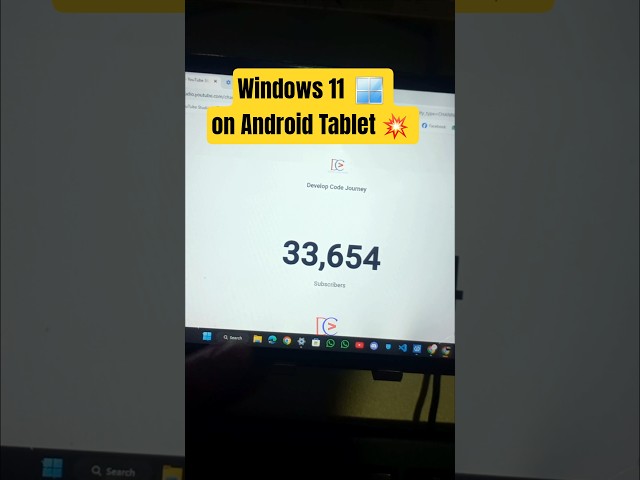 Windows 11  🪟 on Android Tablet 💥#windows #computer #msword #coding #programming #python #html #css