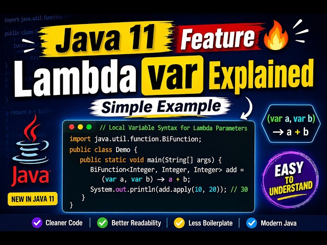 Java 11 Features | var in Lambda Explained in Tamil 🔥