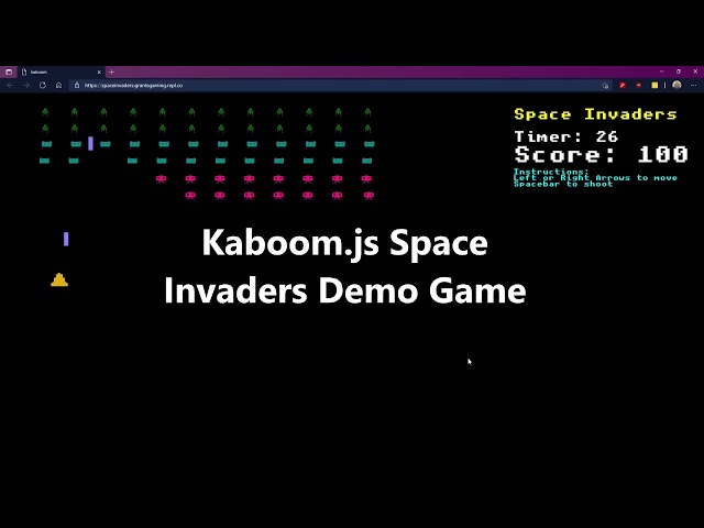 Space Invaders Kaboom.js Demo Game