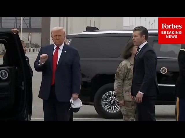 BREAKING: Trump Arrives At Dover Air Force Base For Dignified Transfer With Hegseth, Witkoff In Tow