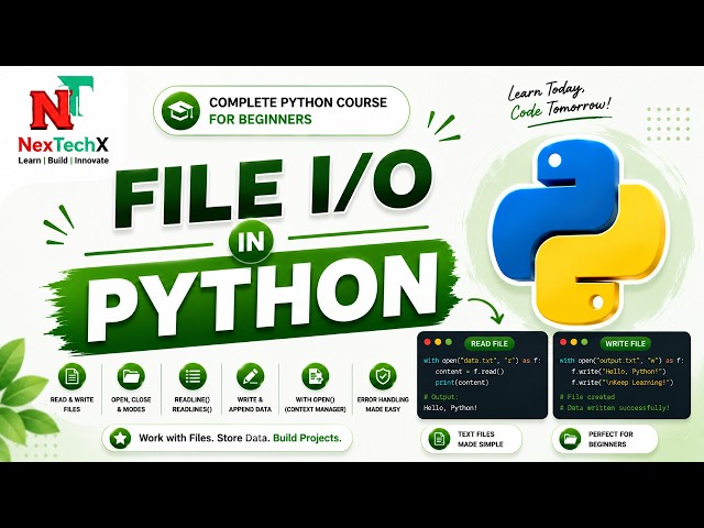 9. Python File Handling Tutorial | Complete File I/O in Python with Examples