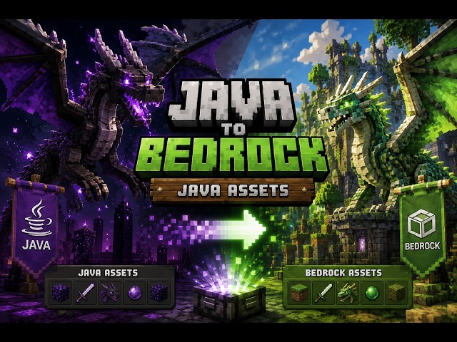 Minecraft Java asstes to Bedrock using tutoirial
