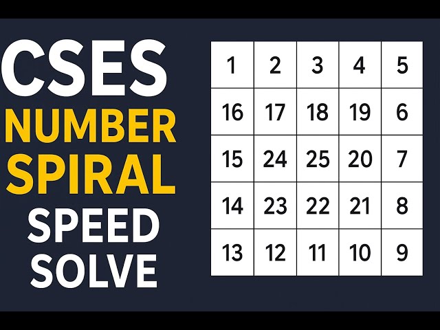 ⚡ CSES Number Spiral | Competitive Programming Speed Solve
