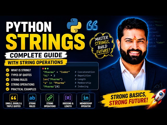 Python String Tutorial | String Operations Explained with Examples