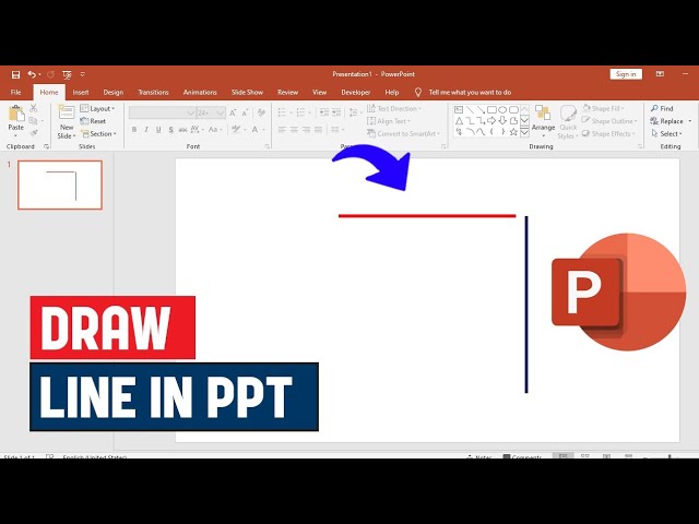 How to Draw a Line in PowerPoint | PPT Line Drawing Tutorial