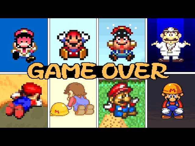 Evolution Of Super Mario SNES Death Animations & Game-Over Screens!