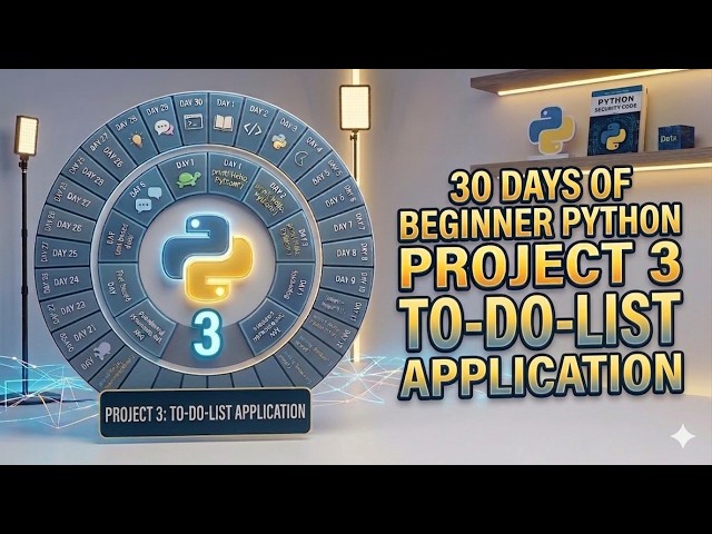 30 DAYS OF BEGINNER PYTHON: HOW TO MAKE A TO-DO-LIST APPLICATION