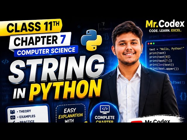 CLASS XI CS CH - 7  STRING IN PYTHON