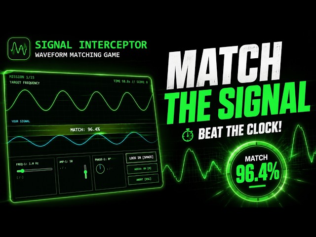 Signal Interceptor Mini Game Project Demo | HTML CSS JavaScript Source Code