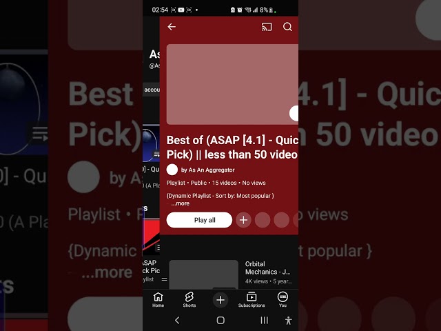 Best of (ASAP [4.1] - Quick Pick) || less than 50 video playlist
