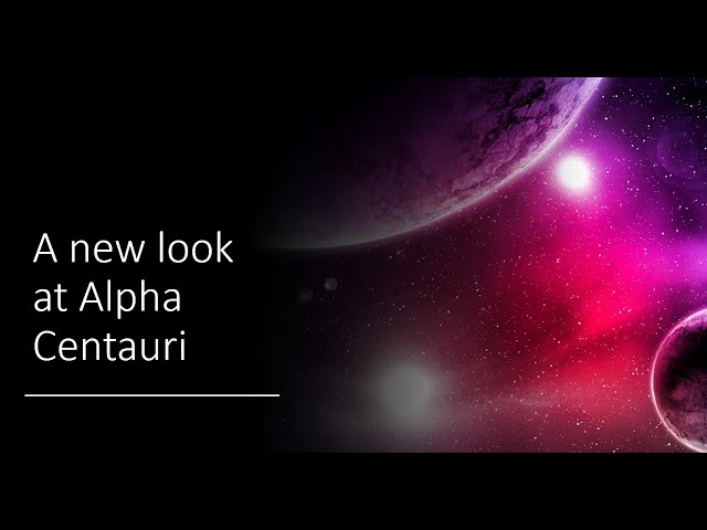 A new look at Alpha Centauri