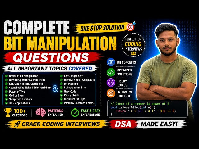 Complete Bit Manipulation Question #bitmanipulation @VikasCodingSchool