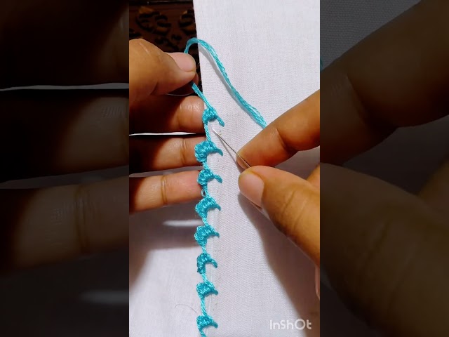 beautiful lace design #sorts #embroidery #subscribe #handbroidery