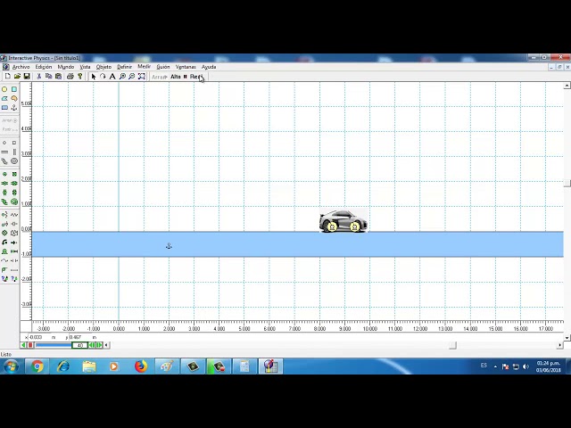 MOVIMIENTO RECTILÍNEO UNIFORME(MRU)--INTERACTIVE PHYSICS