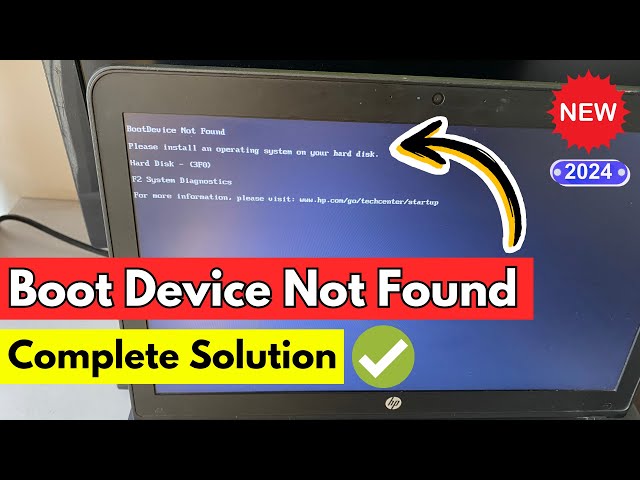 Fix- Boot Device Not Found Hard Disk 3F0 Error in HP Laptop/PC - (Complete solution)