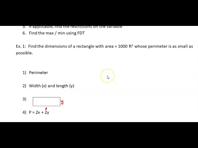 Intro to Optimization AP Cal