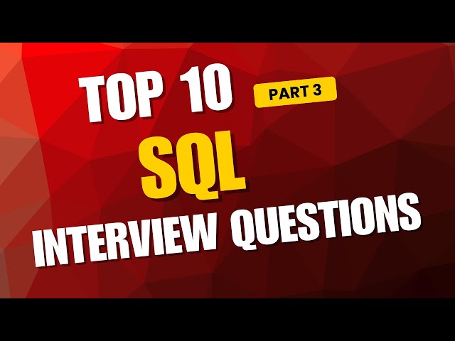 Top 10 SQL Interview Questions & Answers for Data Analysts #coding #education  #programming #sql