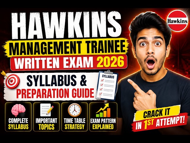 Hawkins Management Trainee Written Exam Syllabus & Preparation Guide 2026 | #hawkins #interviewprep