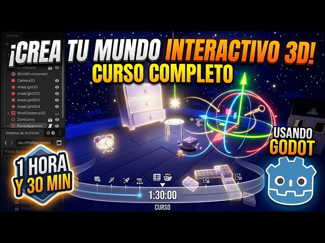 ¿Cómo Crear mundos para Videojuegos 3D? Godot 4: De Novato a Pro en una Sola Tarde