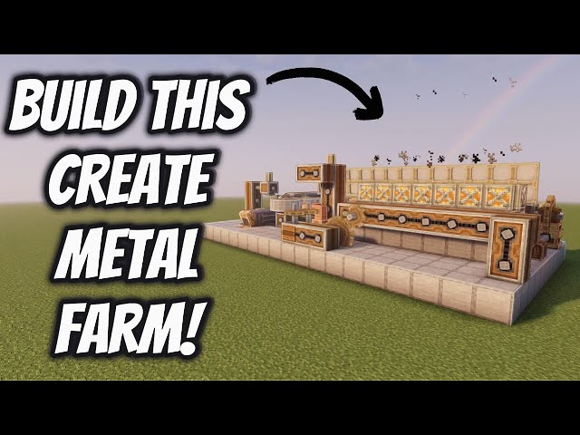 How to build a Create Mod Farm for Copper, Gold, Iron, and Zinc!