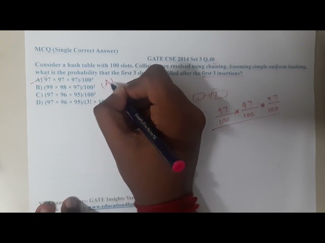 GATE CSE 2014 SET 3 Q 40 || Hashing ||Data Structure || GATE Insights Version: CSE