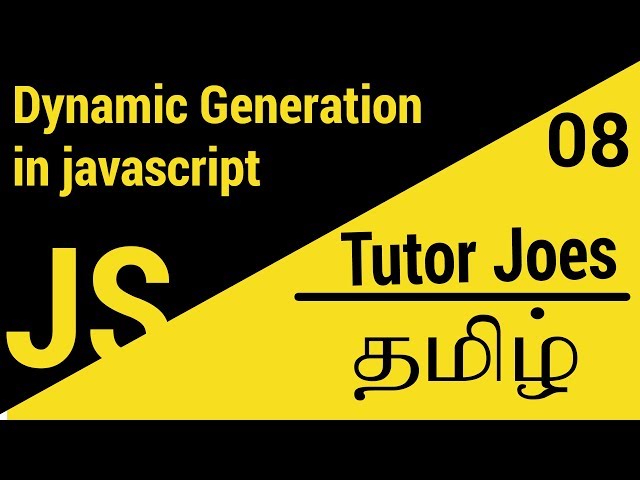 Dynamic Adding Input and Button in JavaScript  in தமிழ்