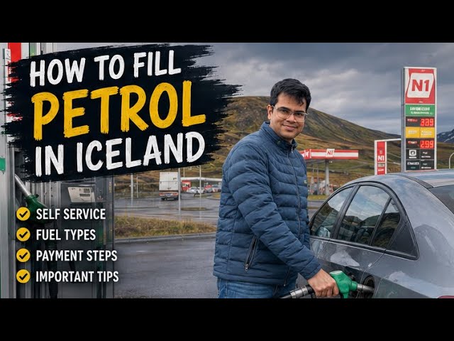 How to Use Petrol Pump in Europe 🇮🇸 |Self Service Fuel Filling Explained (Hindi)