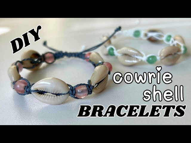 DIY Cowrie Shell Macrame Bracelet With Beads
