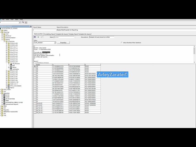 Smart 3D Filter Based SQL Query | Control Point XYZ Report