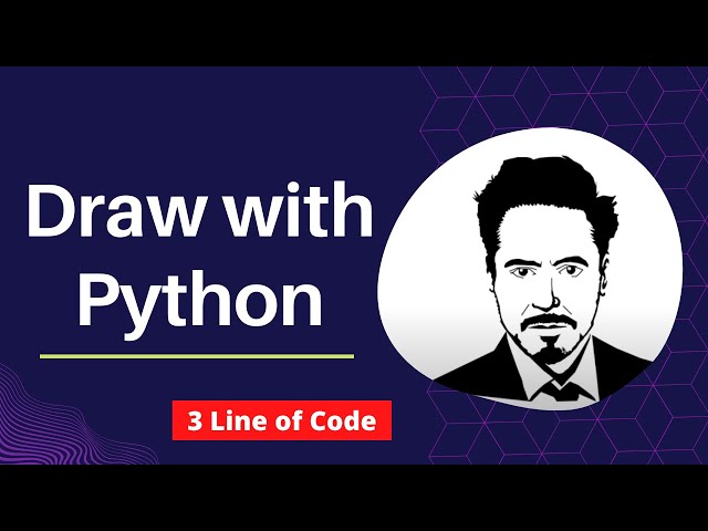 How To Draw Tony Stark using Python | Draw BTS and more