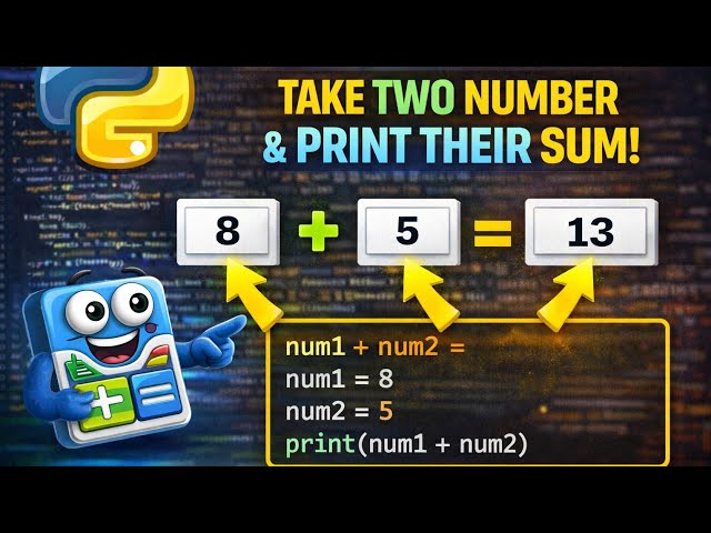 Python program: Take two numbers and print their sum 