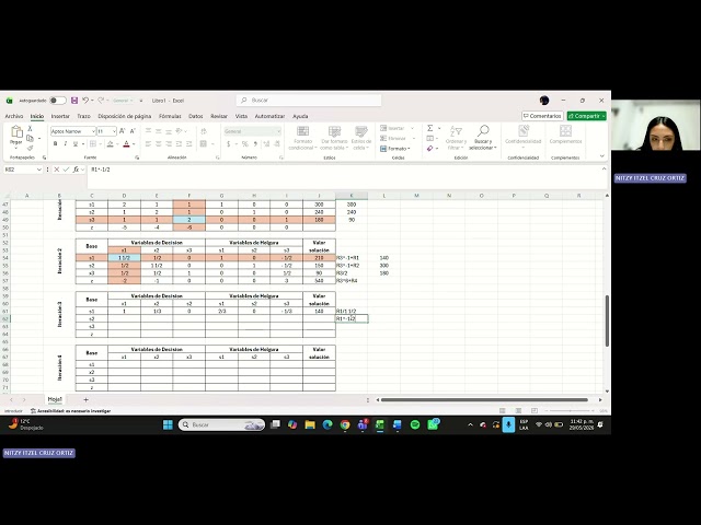 Problema de Programación Lineal por Método Simplex