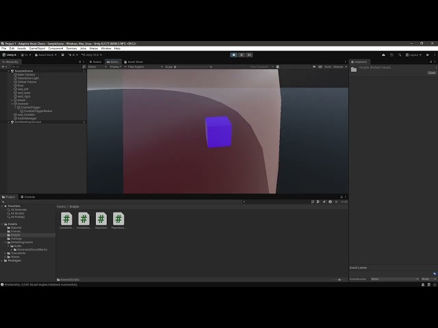 Demo 1: Adaptive Music in Unity using Wwise