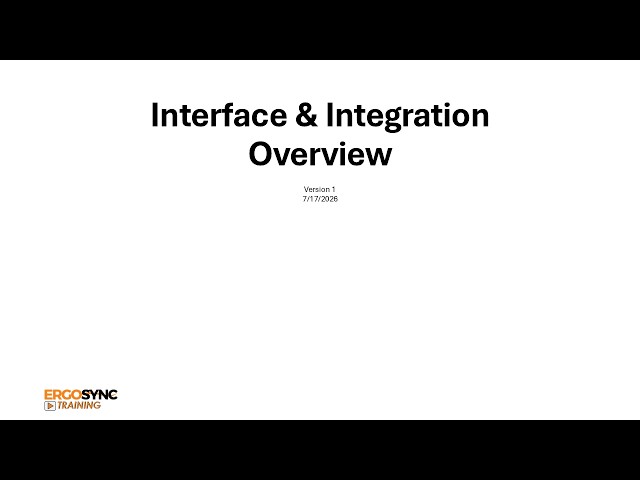 Interface and Integration Overview